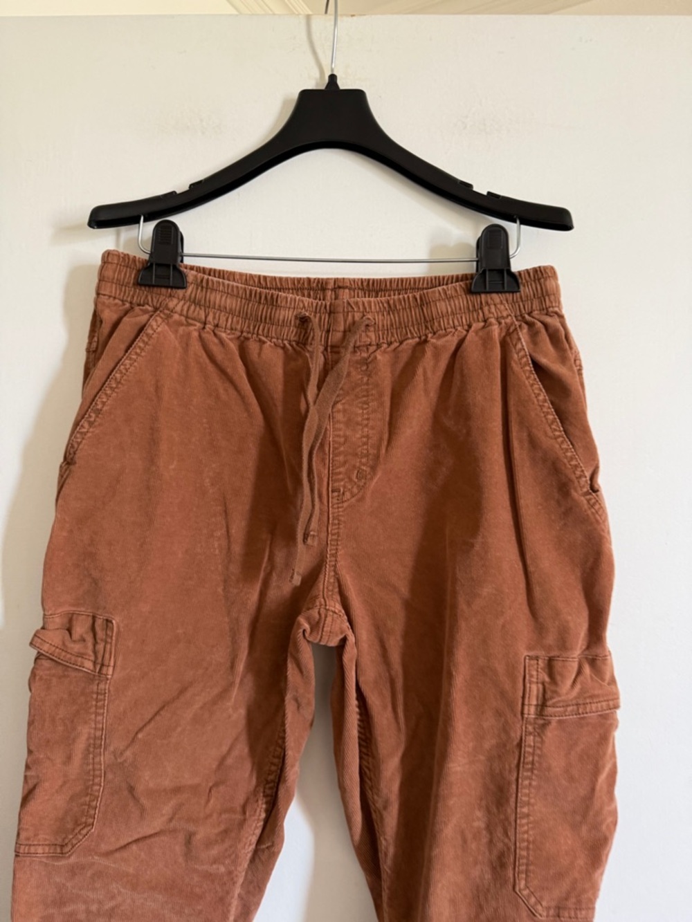 PrAna Brown Lost Highway Sepia Cargo Corduroy Jogger Pants size Medium EUC - Picture 6 of 11
